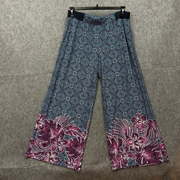 Ruby Rd. Pants - Ruby Rd Tropical Border Crepe Wide Leg Pants Women's Size Petite Large NWT